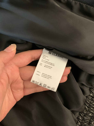Short lapel leather coat