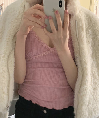 Lace slim Top