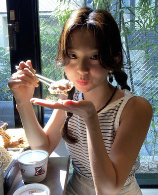 Striped sleeveless Top