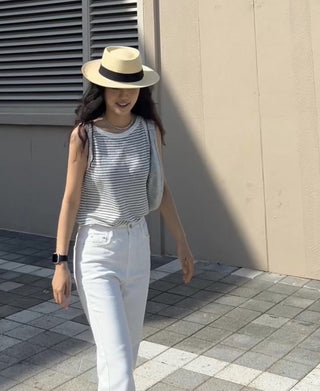 Striped sleeveless Top