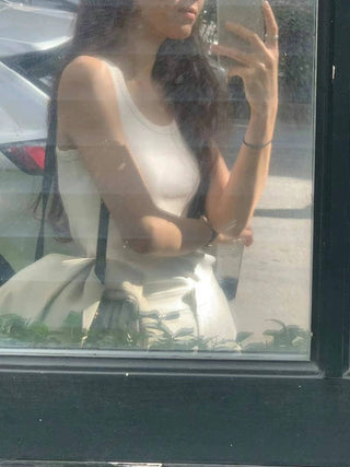 White slim Top