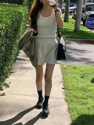White slim Top