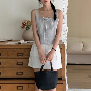 Bow pleated Top