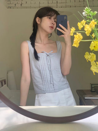 Bow pleated Top