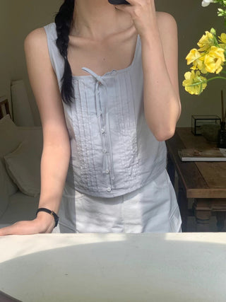 Bow pleated Top