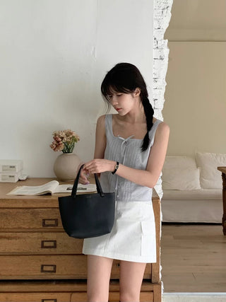 Bow pleated Top