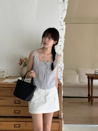 Bow pleated Top