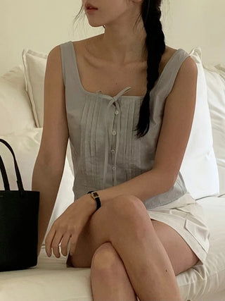 Bow pleated Top