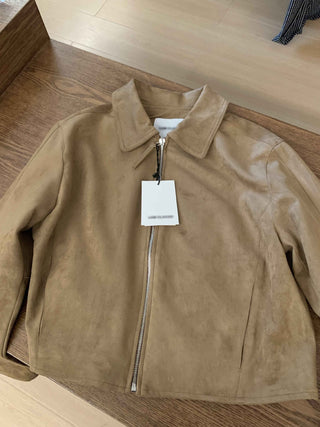 Suede biker jacket
