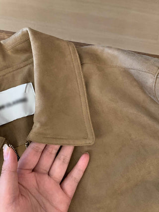 Suede biker jacket