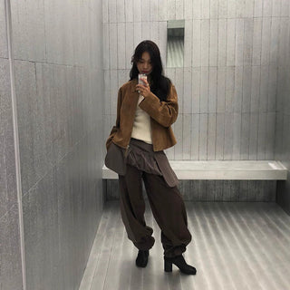 Suede biker jacket