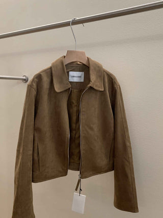 Suede biker jacket