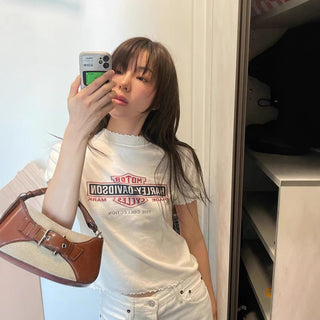 Lace print Top