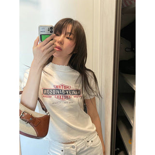 Lace print Top