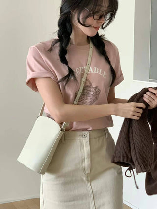 Letter shoulder Top
