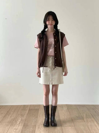 Letter shoulder Top