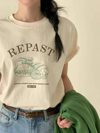 Letter shoulder Top