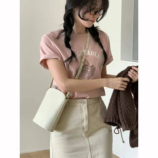 Letter shoulder Top