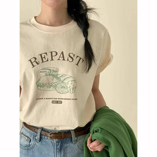Letter shoulder Top