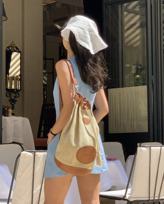 Blue waist dress