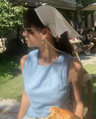 Blue waist dress