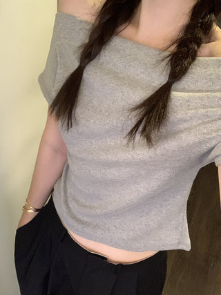 Off-neck backless Top