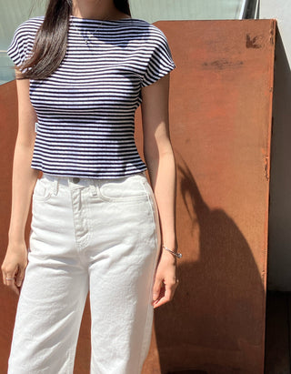 Off-neck backless Top