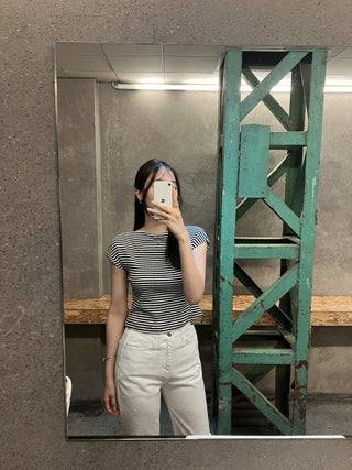 Off-neck backless Top