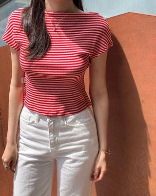 Off-neck backless Top