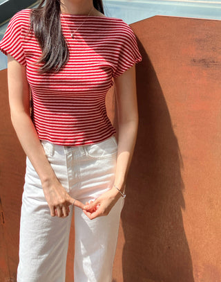 Off-neck backless Top