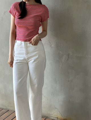 Off-neck backless Top