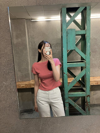 Off-neck backless Top