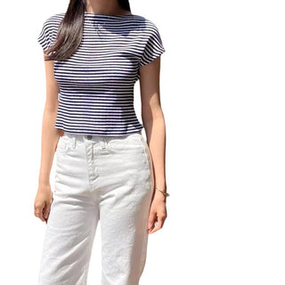 Off-neck backless Top