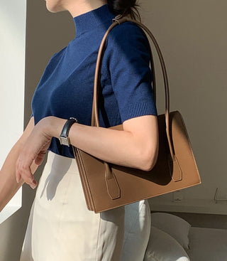 Half-collar knit Top