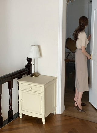 Half-collar knit Top