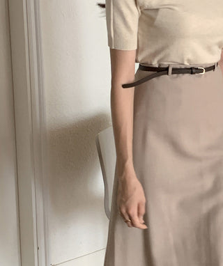 Half-collar knit Top