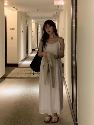 Plaid suspender dress