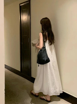 Plaid suspender dress