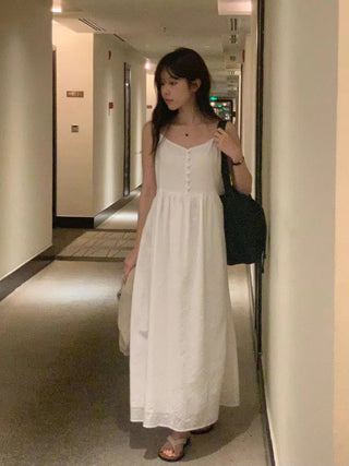 Plaid suspender dress