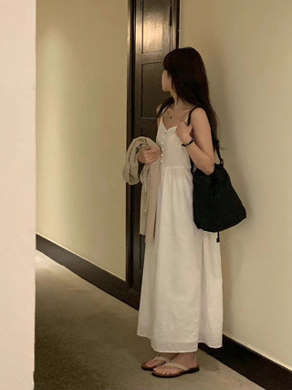 Plaid suspender dress