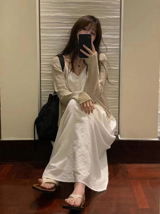 Plaid suspender dress