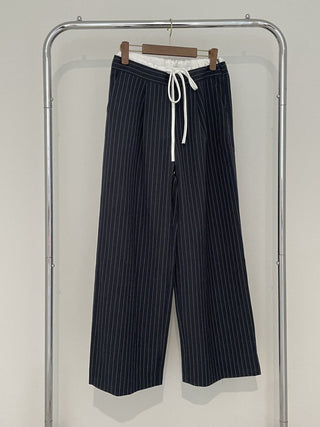 Drawstring wide pants