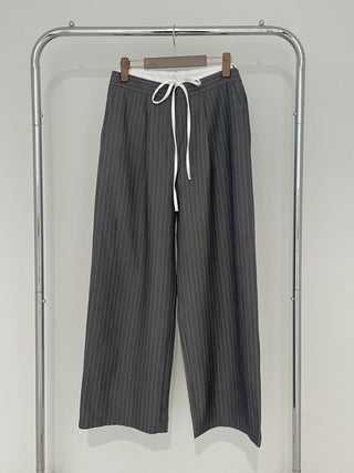 Drawstring wide pants