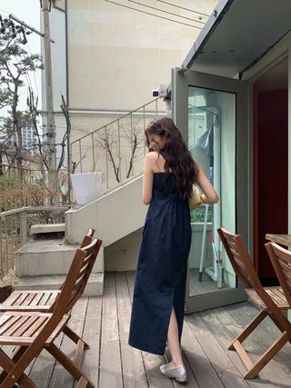 Backless tank dress