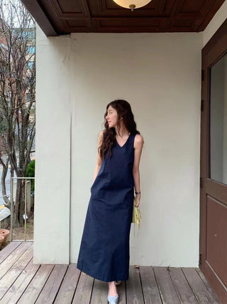 Backless tank dress