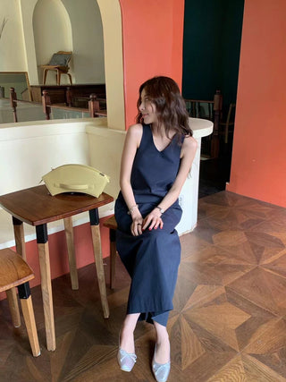 Backless tank dress