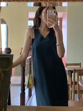 Backless tank dress