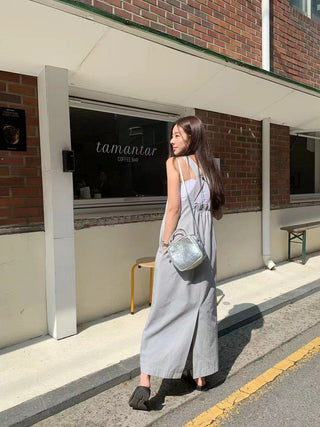 Backless tank dress
