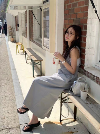 Backless tank dress