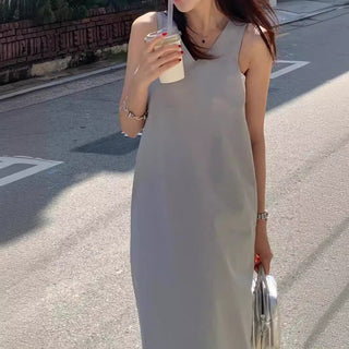 Backless tank dress